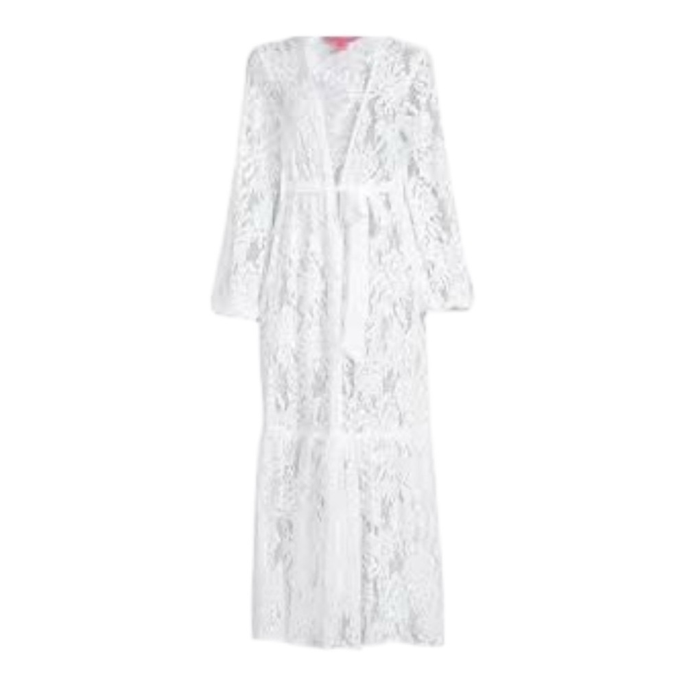 Lilly Pulitzer Adela Maxi Coverup - Resort White Paradise Found Lace - XS - Picture 5 of 6